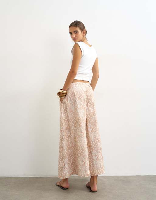 Topshop A-Linien-Popeline-Culotte mit abstraktem Animal-Print, 4 von 5