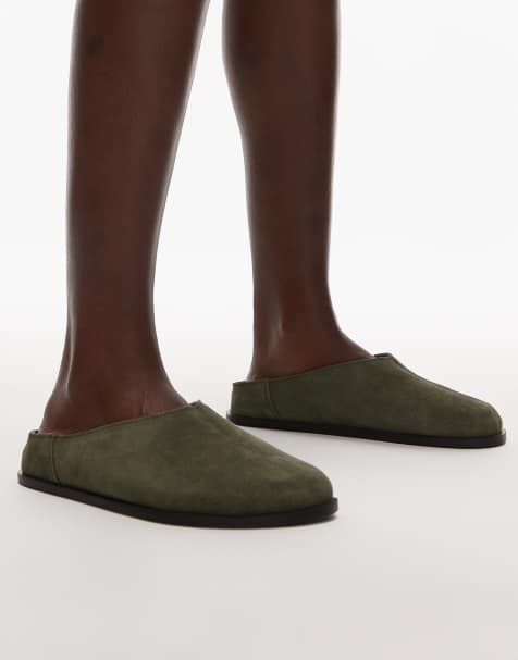 Topshop - Abbie - Mules en daim - Kaki - view 1