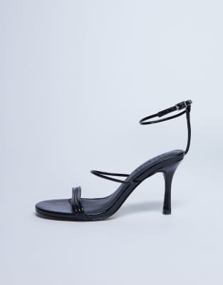 Topshop Abbie strappy heeled sandal in black