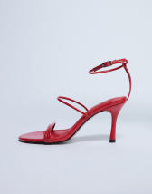 Topshop Abbie strappy heeled sandal in red