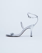 Topshop Abbie strappy heeled sandal in silver