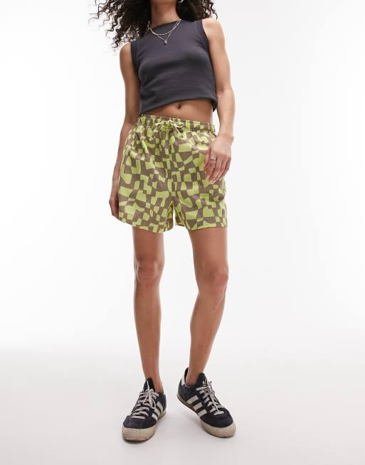 Topshop hot sale green shorts