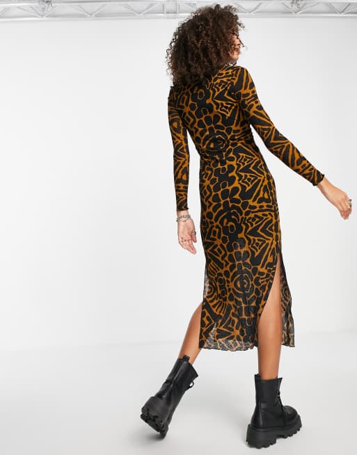 Topshop cut out midi dress top