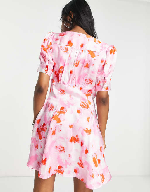 Topshop pink wrap clearance dress