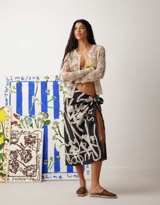 Topshop Abstract Floral Sarong