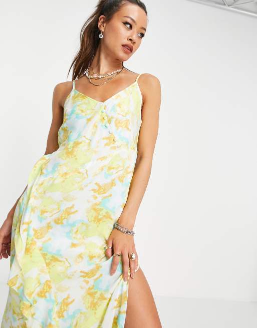 Floral satin slip dress on sale topshop