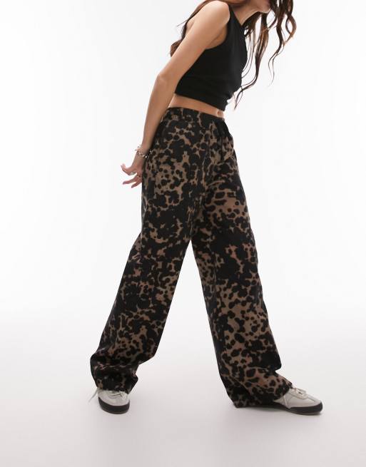 Buy Topshop women skinny fit croco printed pullon leggings black Online