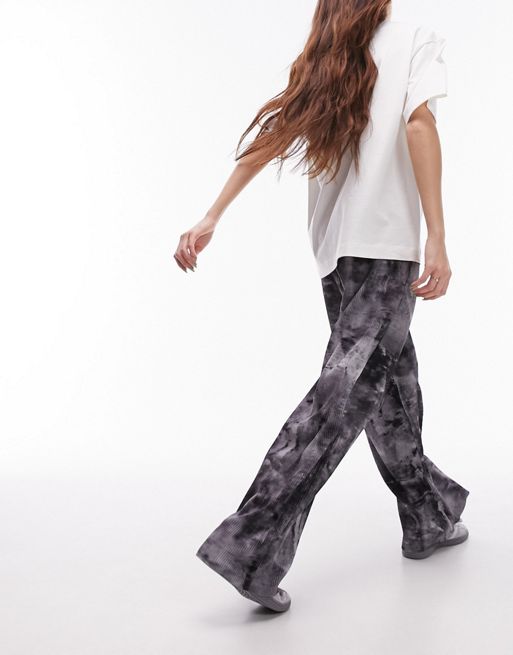 Tall Abstract Plisse Flare Pants