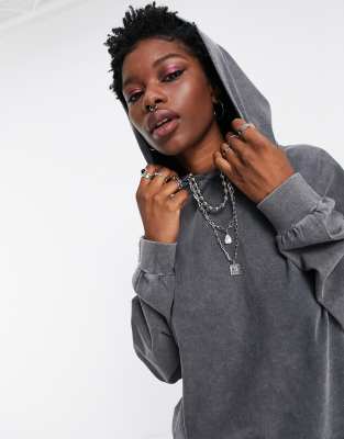 Topshop grey hoodie sale