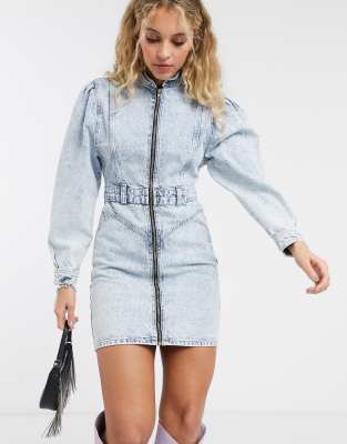 topshop acid wash dress