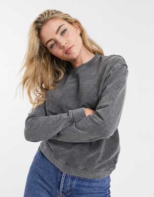 grey acid wash sweatshirt