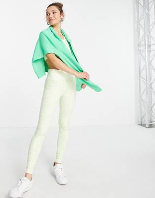 Topshop active co-ord seamless contour legging in lime leopard print - ASOS Price Checker