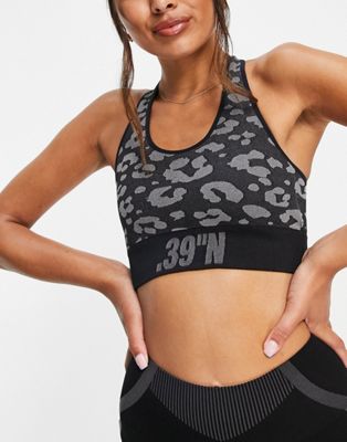 Topshop active co-ord sports bra in leopard print - ASOS Price Checker