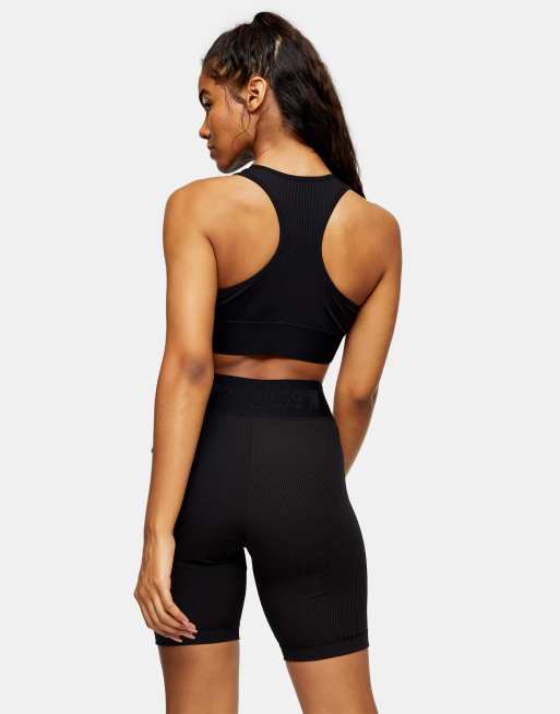 Topshop ACTIVE sports bra in black