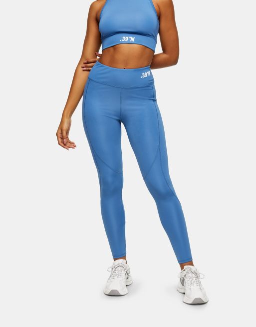 Blue sports leggings