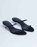 [Topshop] Topshop Ada real suede kitten heel mules in black 39 Black