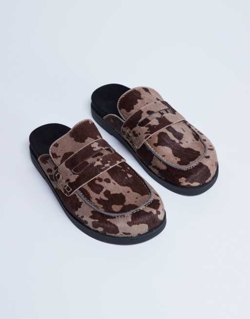 Topshop - Addie - Instaploafers van echt suède in koe pony, 2 van 3