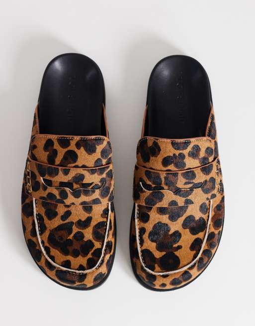 Topshop - Addie - Loafers van echt harig leer met luipaardprint, 2 van 4
