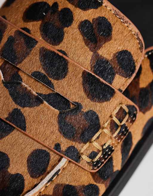 Topshop - Addie - Loafers van echt harig leer met luipaardprint, 3 van 4