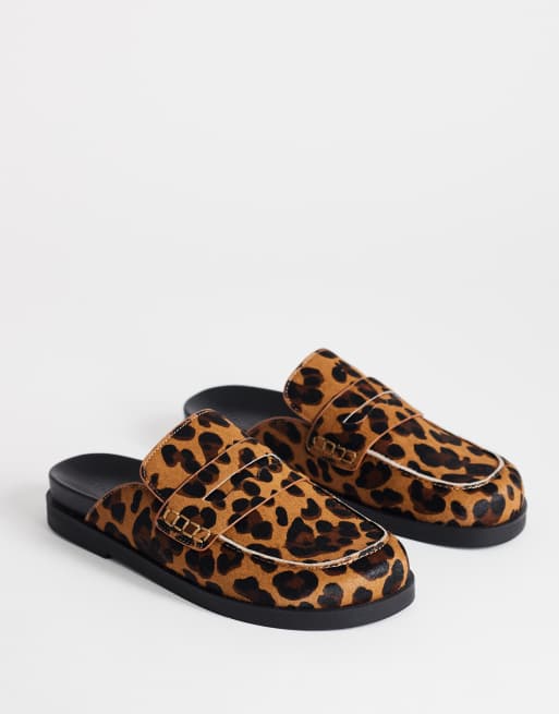 Topshop - Addie - Loafers van echt harig leer met luipaardprint, 4 van 4