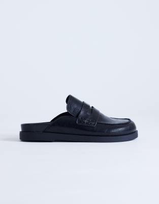 Topshop - Addie - Mules style mocassins - Noir