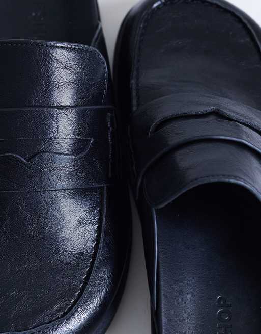 Topshop – Addie – Svarta loafers med öppen häl, 2 av 4