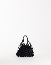 Topshop Adele small diamond bead grab bag in black
