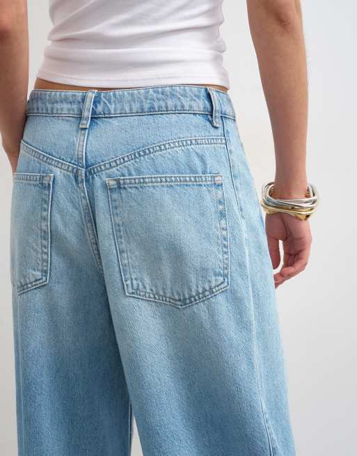 Topshop - Afblegede cropped jeans med mellemhøj talje og tøndeformede ben, 5 af 7