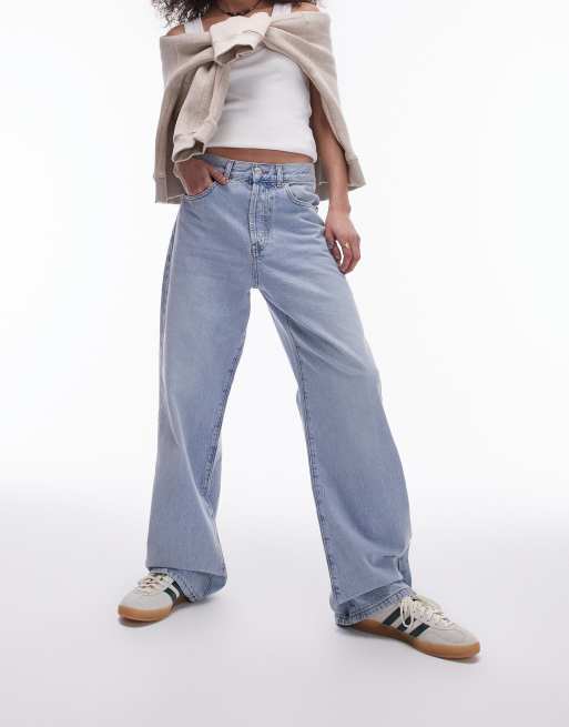Topshop - Afblegede jeans i vintagestil med mellemhøj talje og lige ben samt løstsiddende pasform, 4 af 5