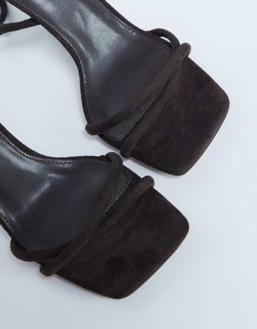 Topshop Alexa sculptured wedge sandal in chocolate, 2 of 4