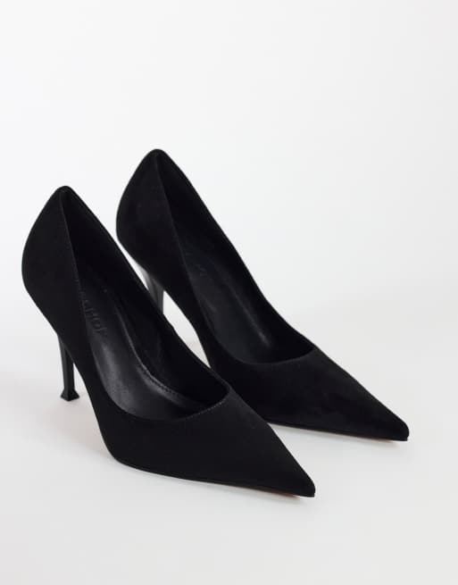 Topshop Alexander højhælede pumps i sort imiteret ruskind, 2 af 4