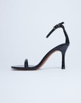Topshop Alexi 2 part heeled sandal in black
