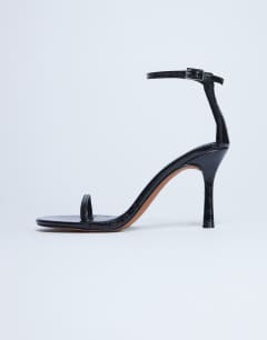 Alexi 2 part high heeled sandal in black