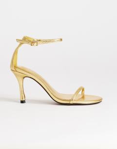 Alexi 2 part high heeled sandal in gold