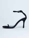 [Topshop] Topshop Alexi real suede 2-part heeled sandals in black 40 BLACK