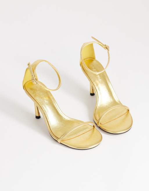 Topshop - Alexi - Sandales à talon haut en 2 parties - Doré, 2 de 4