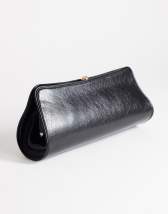 Topshop Alice medium clutch bag in black