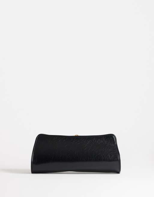 Topshop Alice medium clutch purse in black, 2 of 4