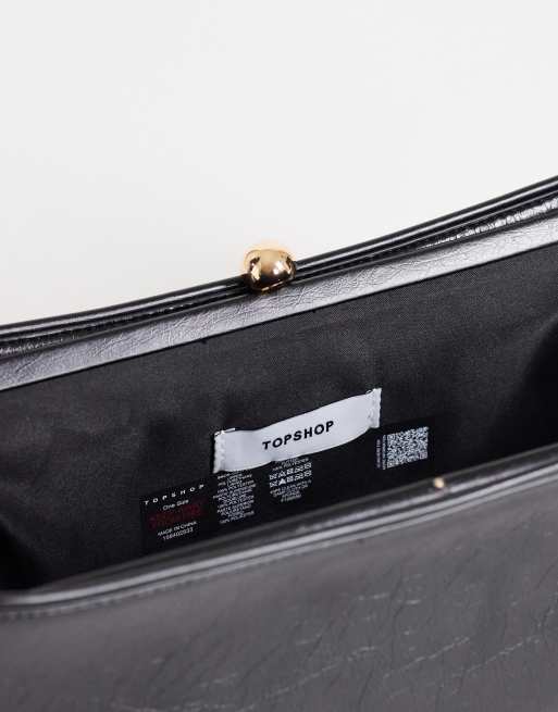 Topshop Alice medium clutch tas in zwart, 4 van 4