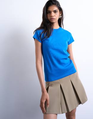 Topshop - Alltags-T-Shirt in Kobaltblau