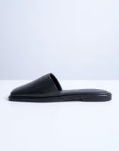 Topshop Almina leather square toe mules in black