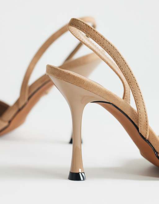 Topshop - Angel - Escarpins à talon haut en imitation daim - Taupe, 3 de 4