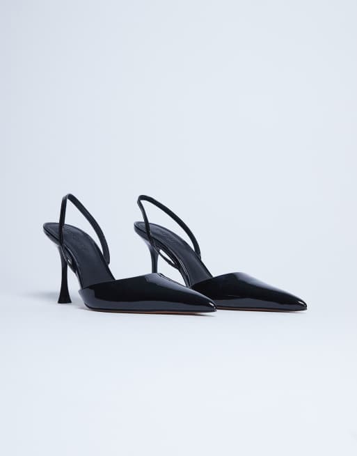 Topshop - Angel - Escarpins à talon haut vernis - Noir, 2 de 4