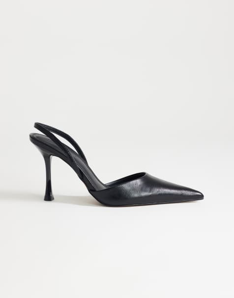 Topshop Angel heeled pumps in black - view 1