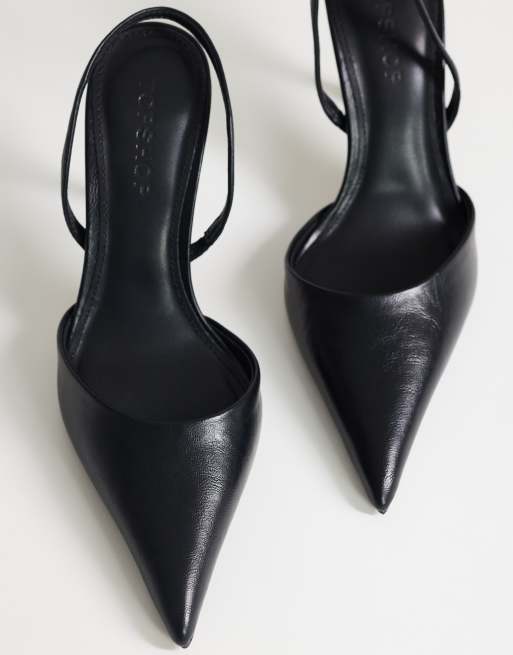 Topshop Angel high heeled pumps in black, 3 of 4