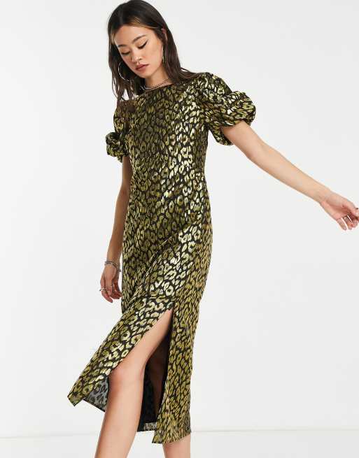 Topshop animal print outlet midi dress