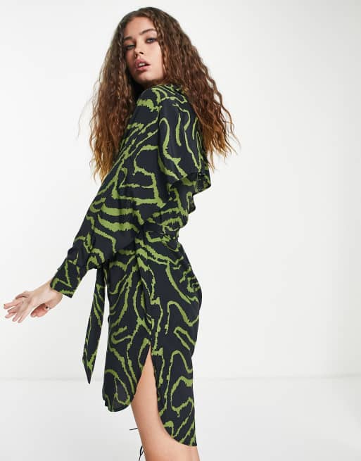 Green zebra clearance dress topshop