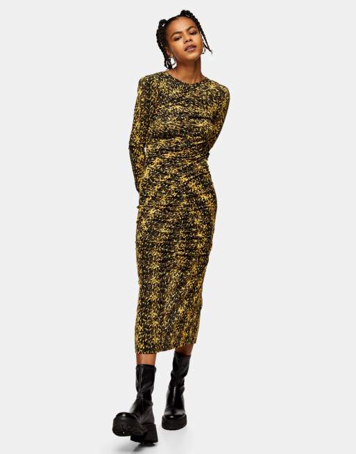 Animal print shop jersey dress