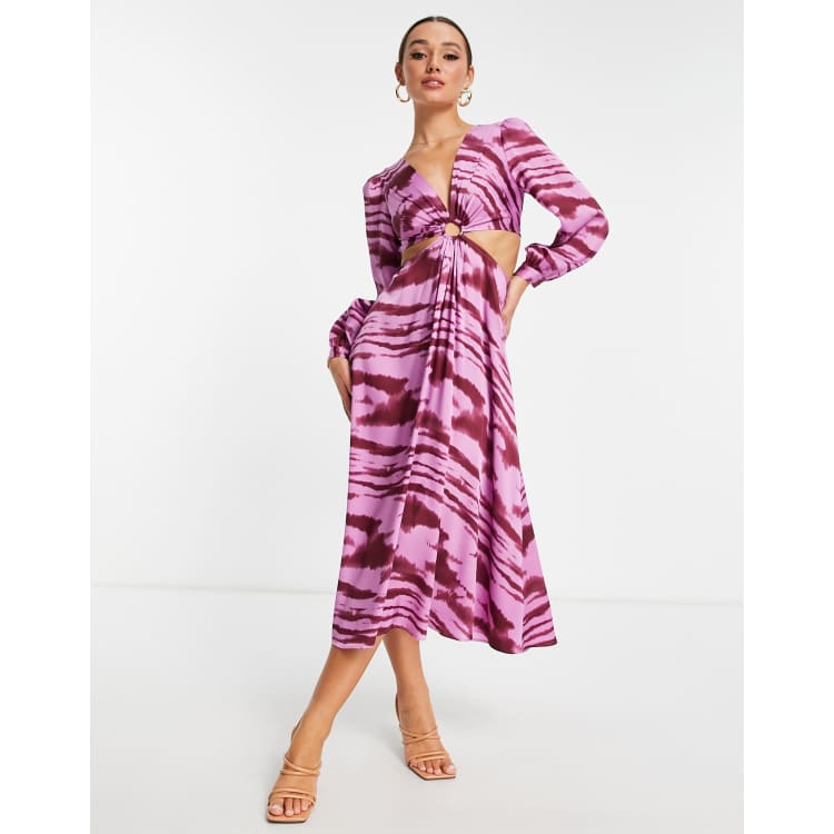 Pink zebra print dress hot sale topshop