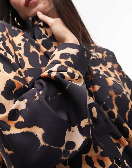 topshop animal print shirt